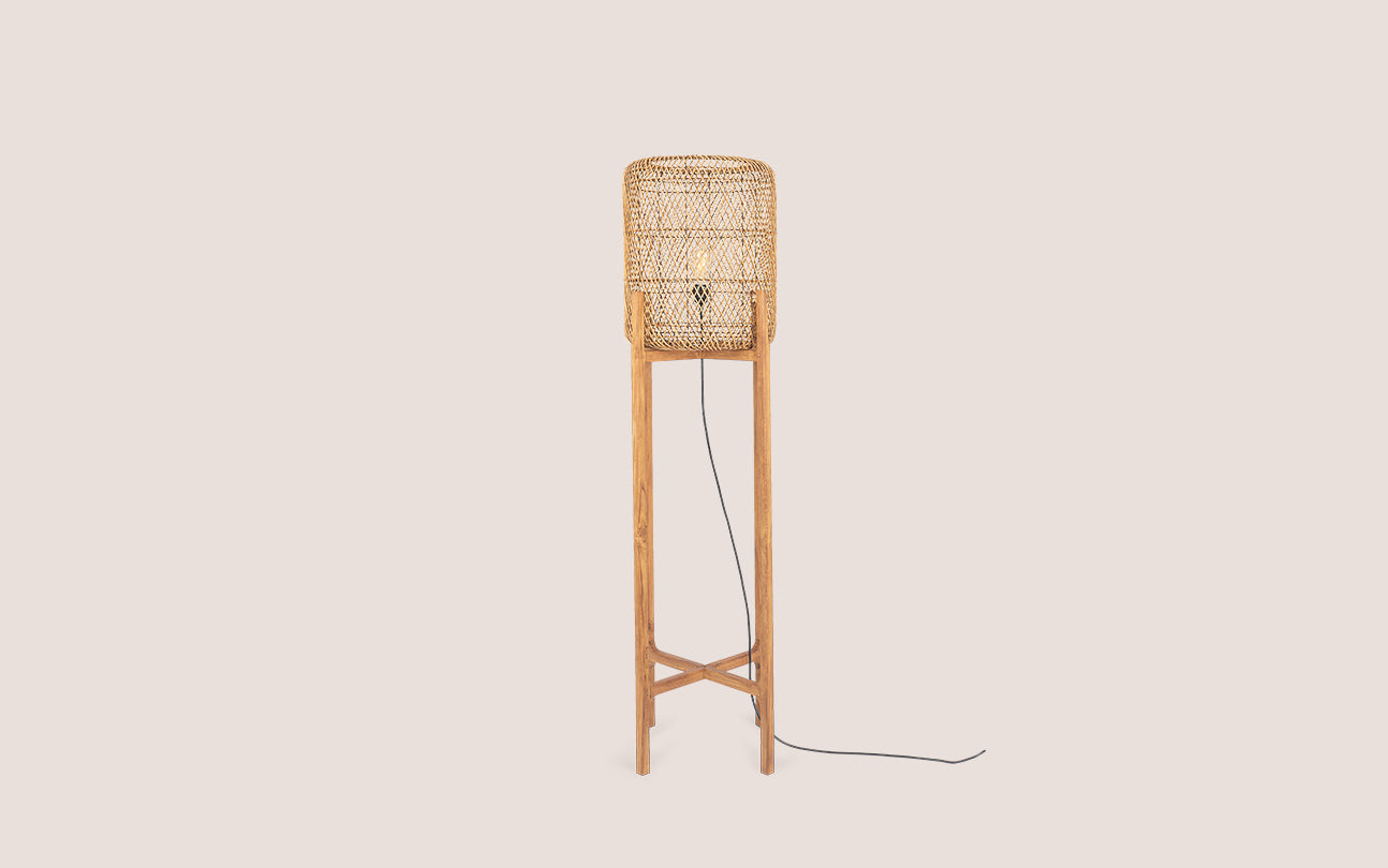 Aurora Standing Lamp - Rattan