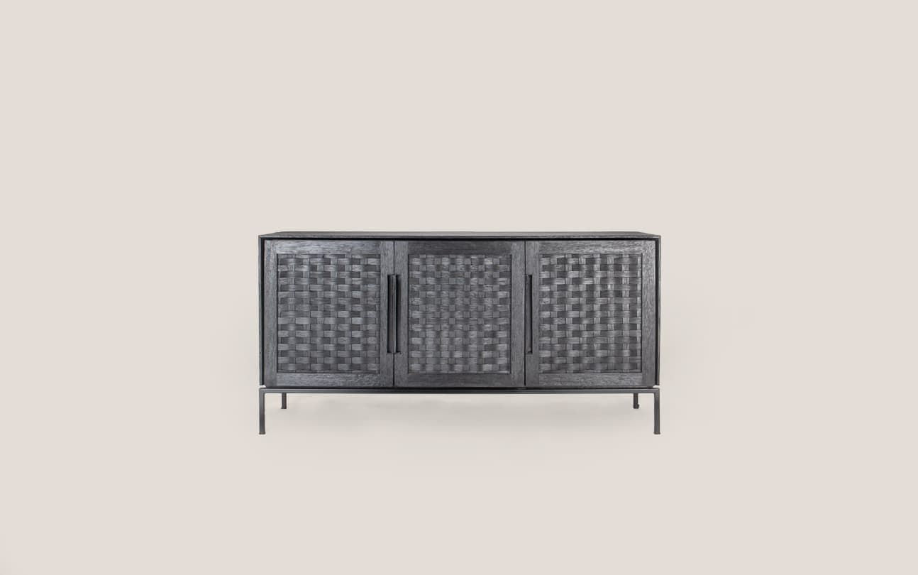 Karma Charcoal Low Dresser 3 Doors