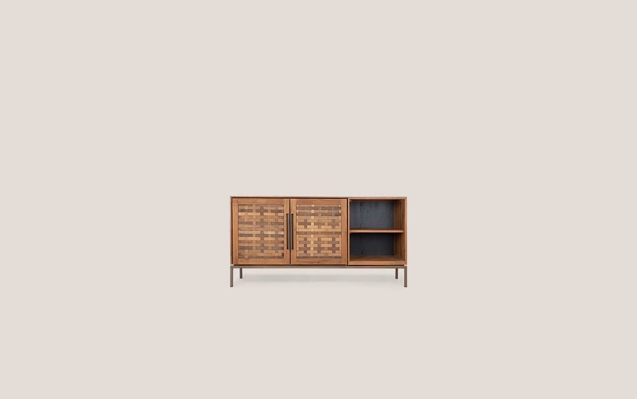 Karma Pure Low Dresser 2 Doors 2 Shelves