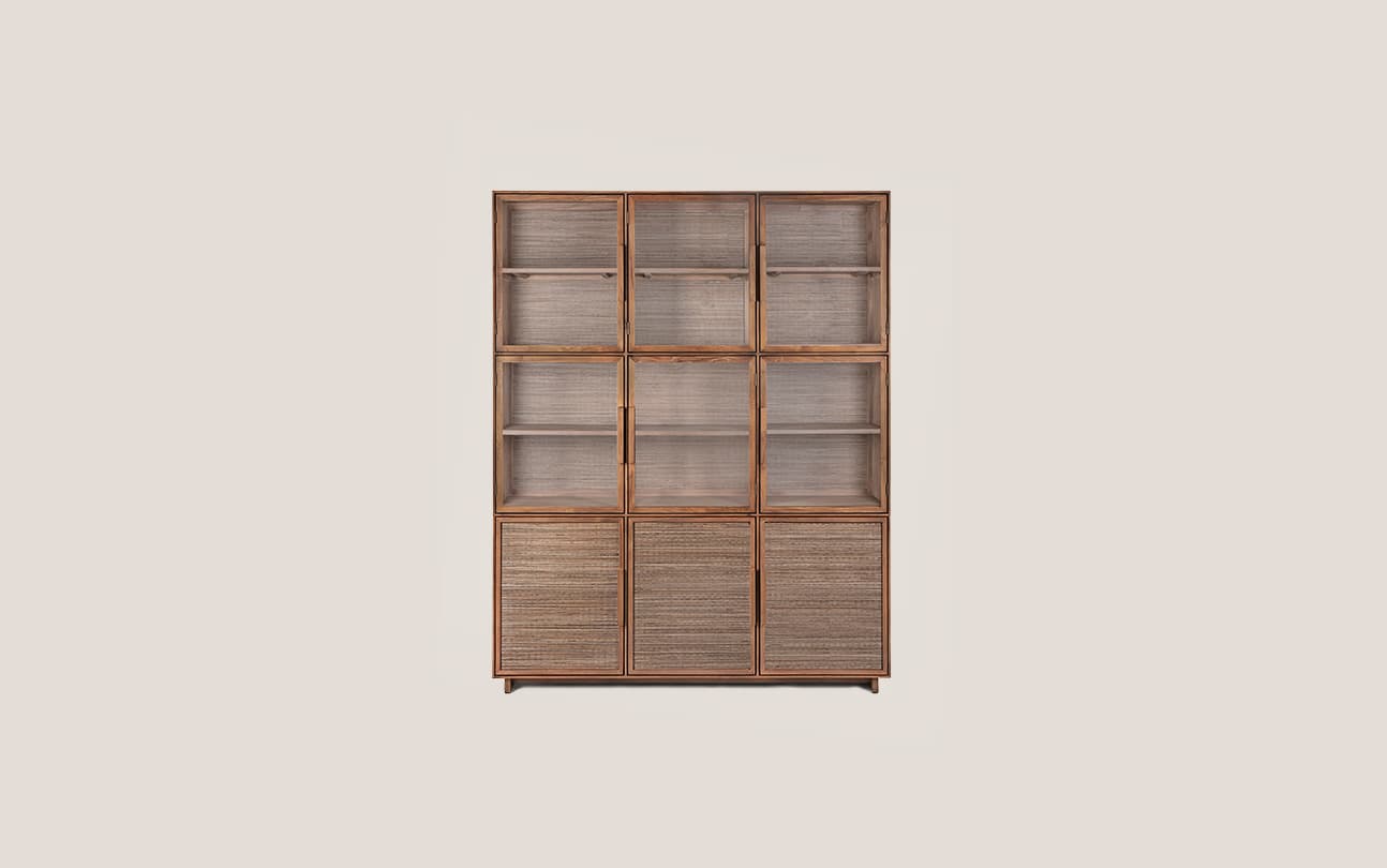 Hopper Display Cabinet 3 Doors