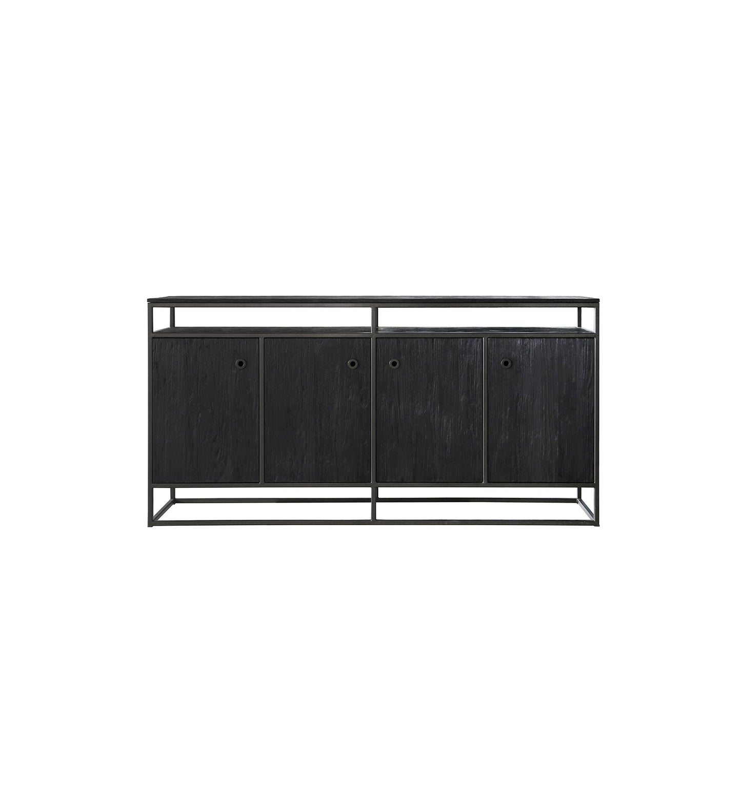 Tuareg Charcoal High Dresser 4 doors, 1 Open Rack