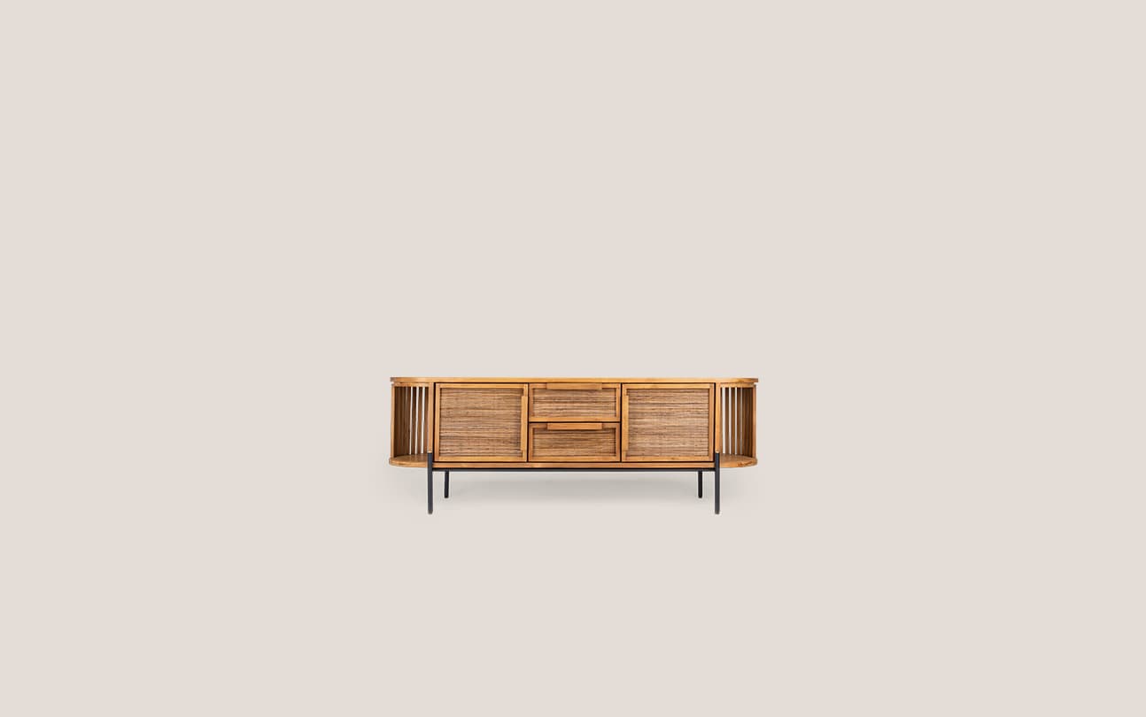 Coco Dresser 2 Doors 2 Drawers 2 Open Racks