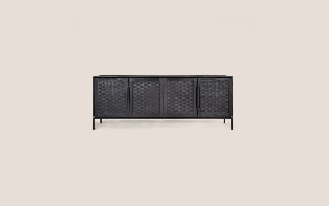 Karma Low Dresser 4 Doors In Charcoal