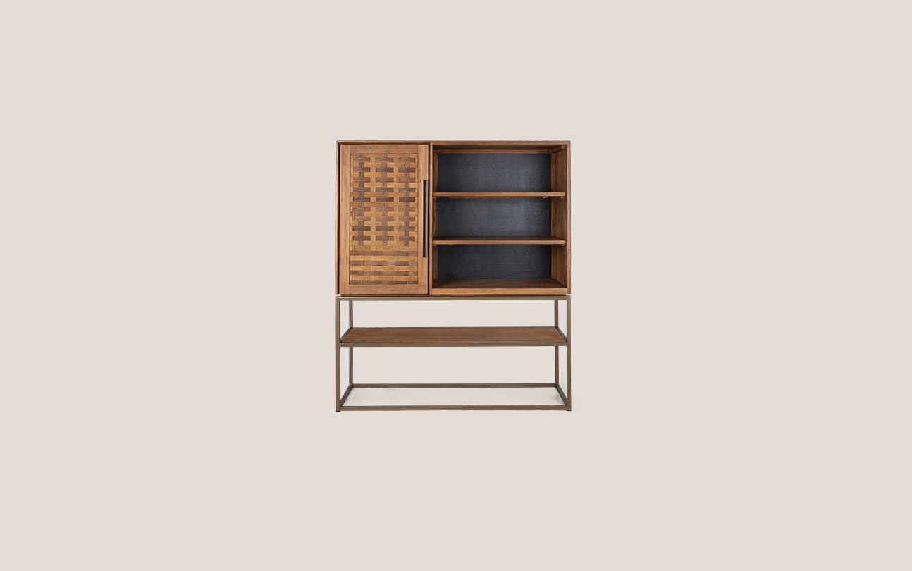 Karma Pure Cabinet 1 Door 3 Shelves 1 Open Rack