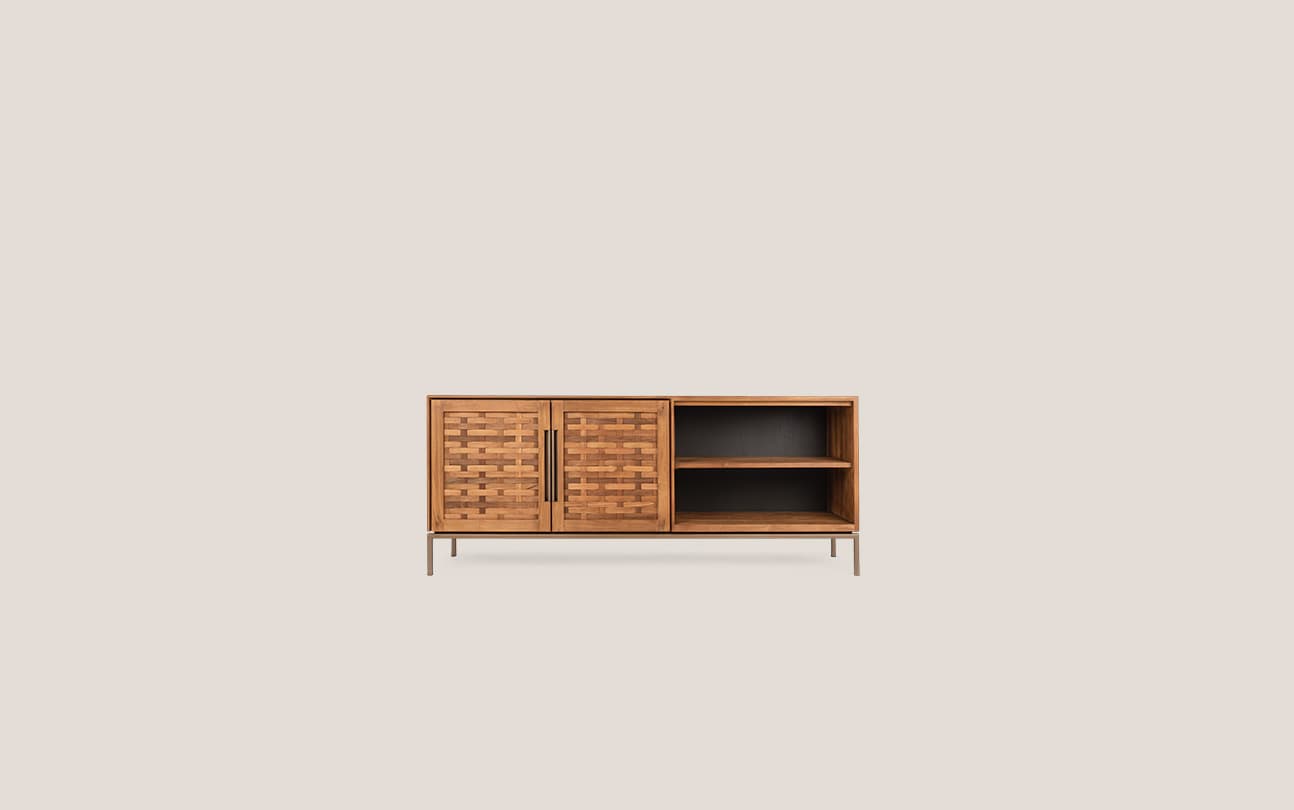 Karma Pure Low Dresser 2 Doors 2 Shelves