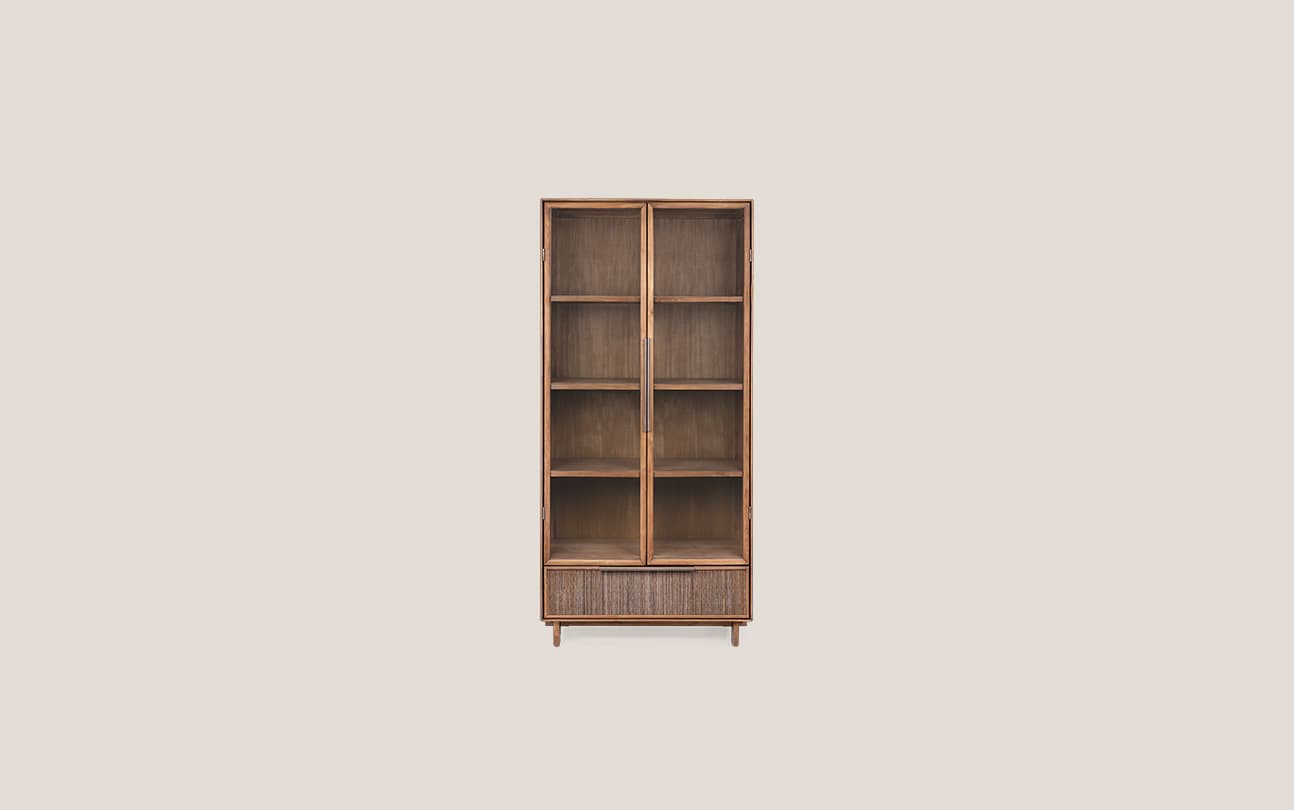 Grace Cabinet 2 Glass Doors 1 Drawer