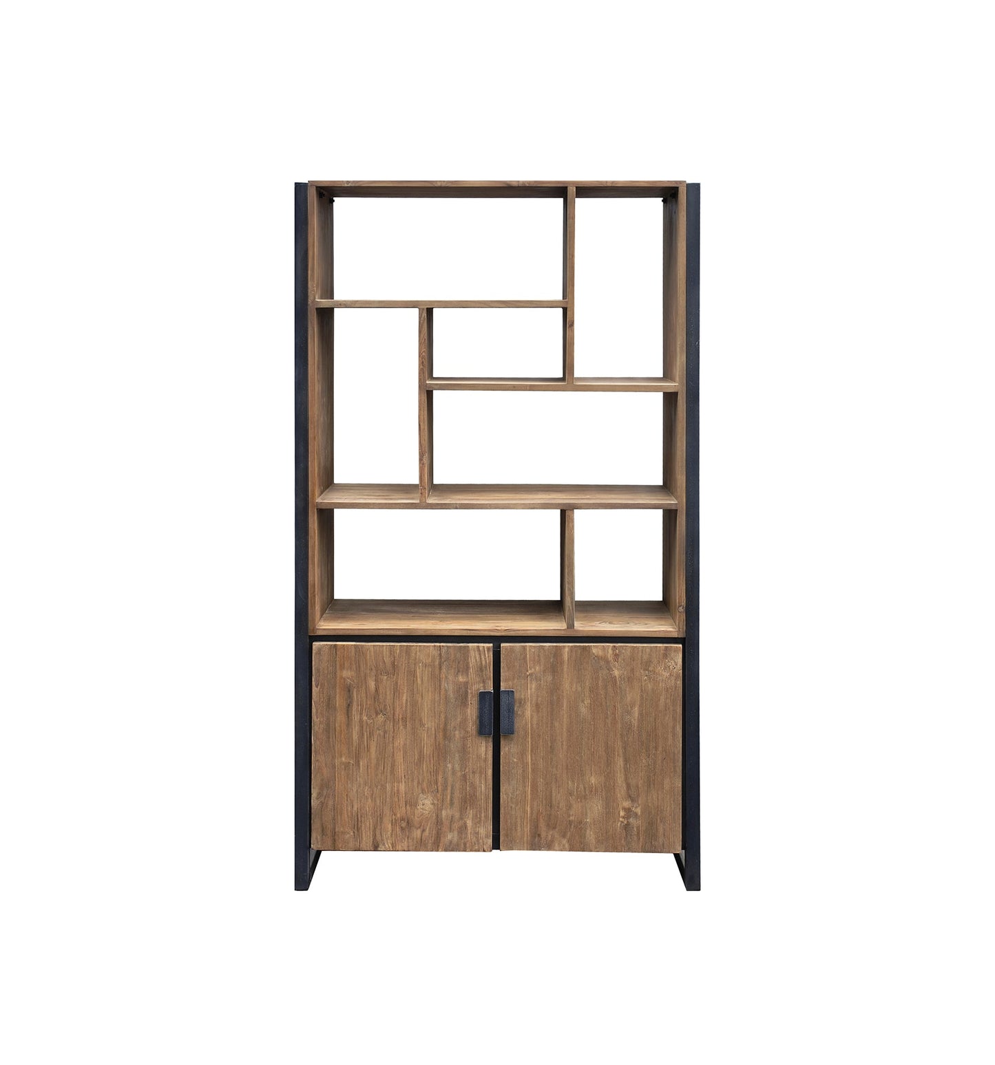 Fendy Bookrack, 2 Doors, 7 Open Racks