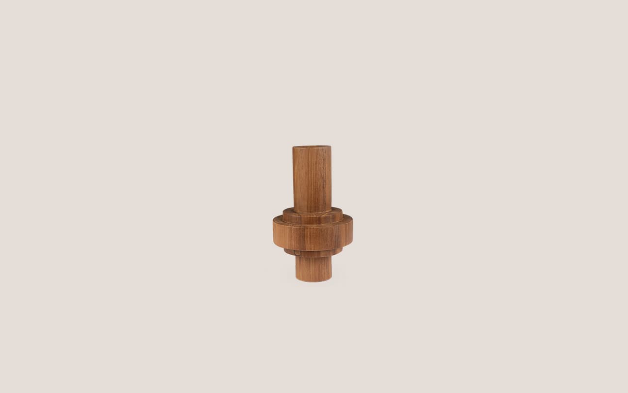 Cylinder Wood Vases