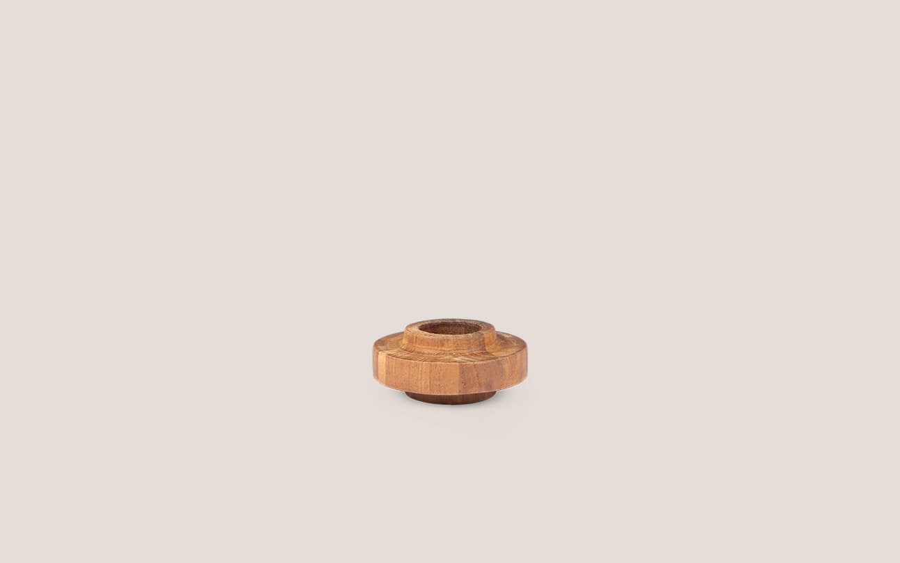 Ring Wood Candle Holder