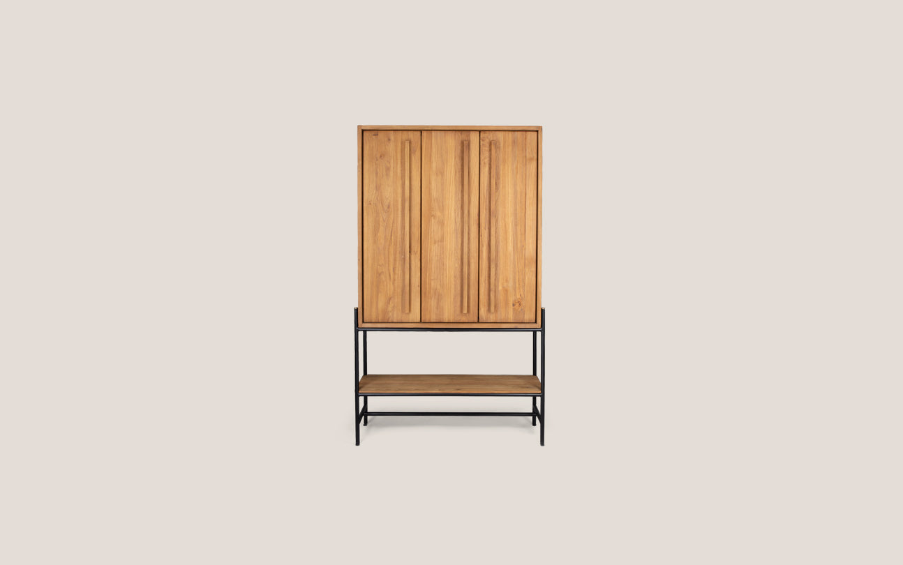 Outline Cabinet 3 Doors 1 Open Rack
