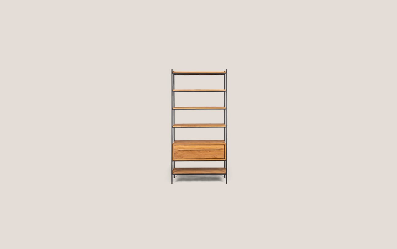 Outline Open Cabinet with Drawer