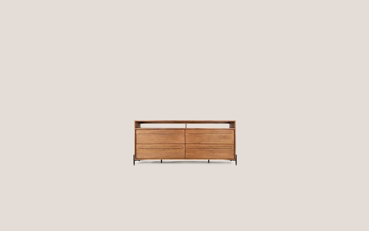 Outline Dresser 4 Drawers 1 Open Rack